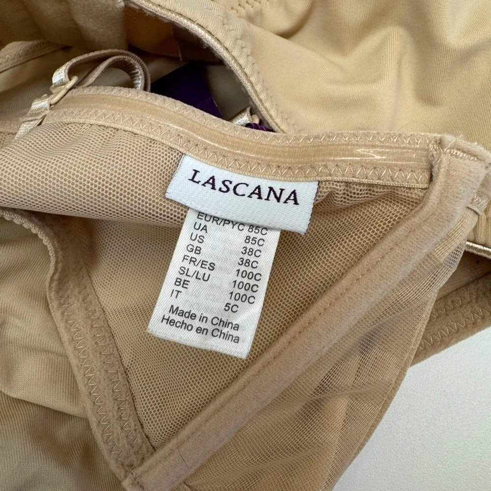 Lascana‎ Bikini Top Womens 38C Tan Neutral Minimalist Beachwear